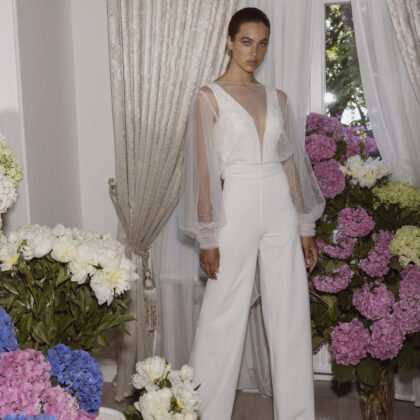 Maßgeschneiderter Hosenanzug für die Hochzeit: Ginerva von Weddjsta