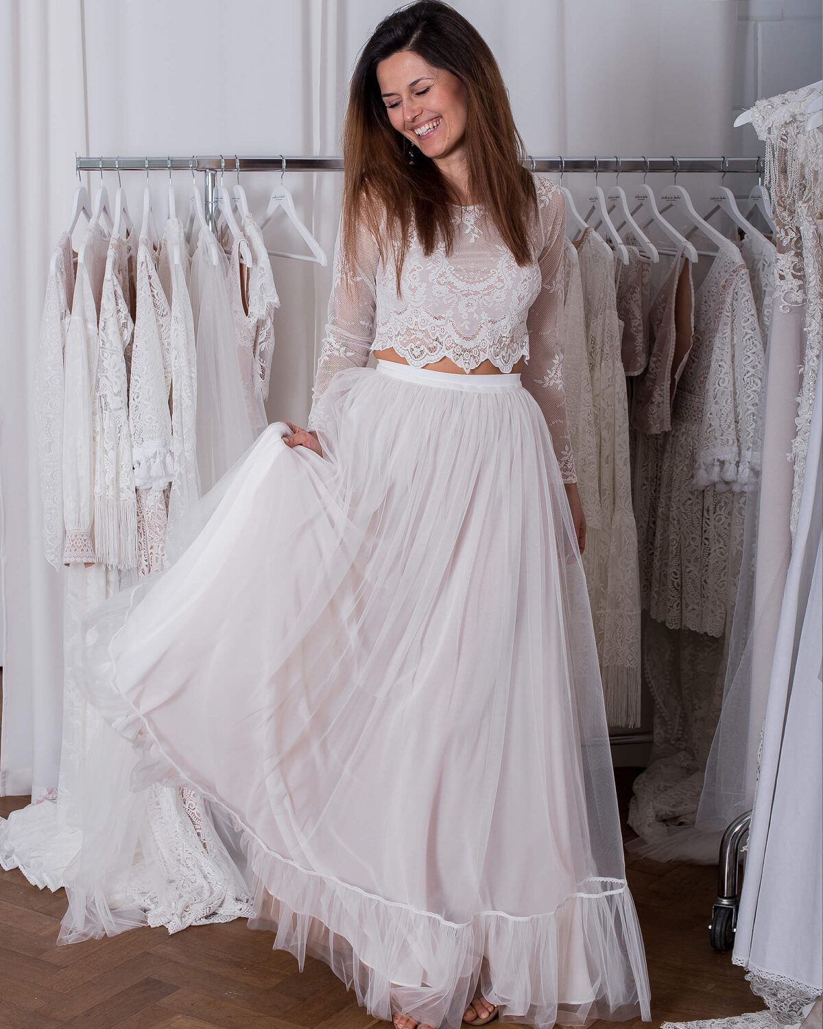 Minka - Hochzeitskleid von Marta Trojanowska - Weddista 03 Zweiteiliges Hochzeitskleid Minka von Marta Trojanowska