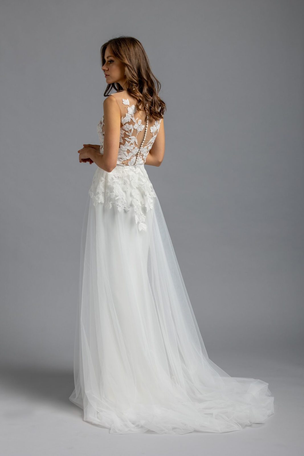 Maßgeschneidertes Kleid mit Schleppe - Clementine von Weddista