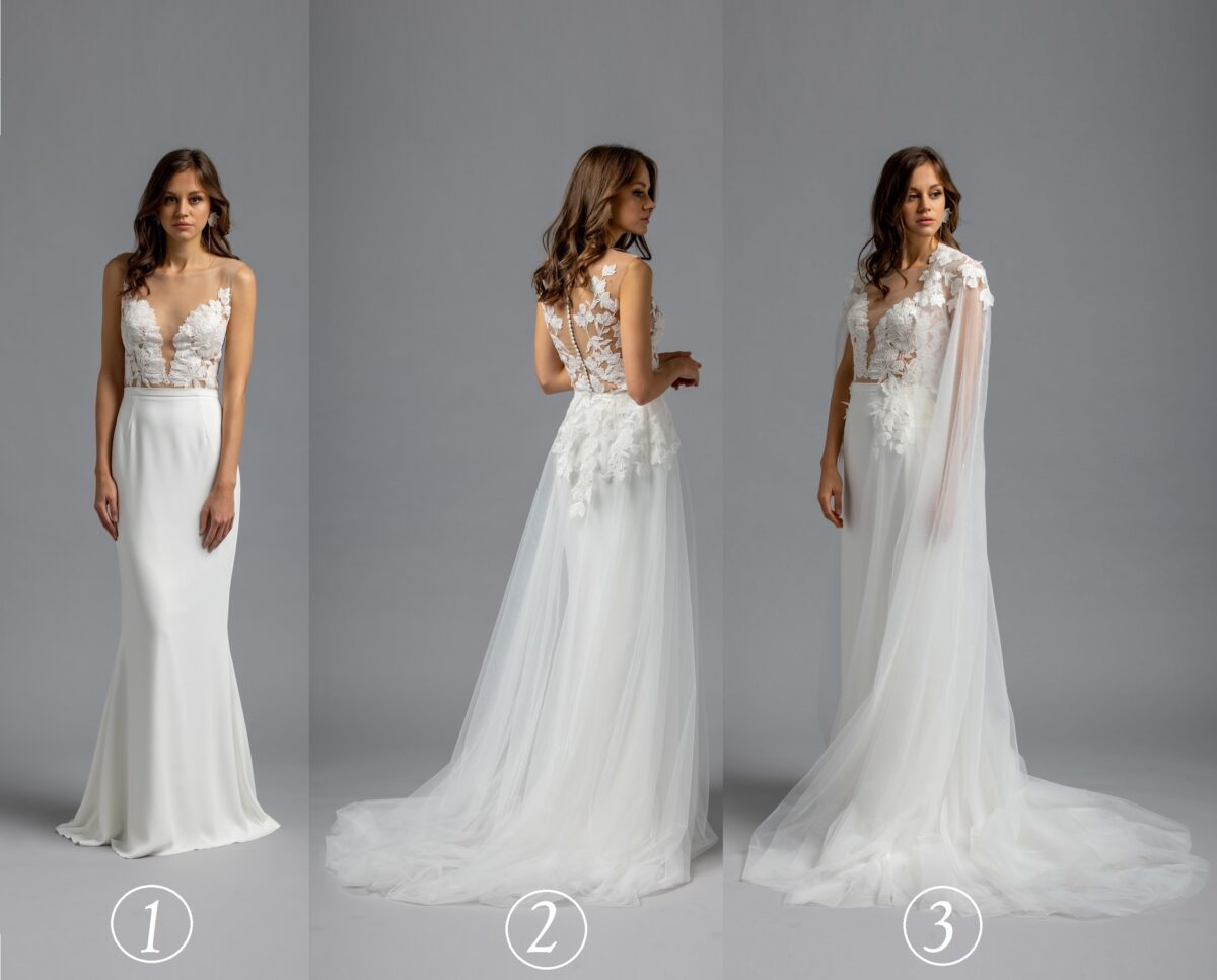 Maßgeschneidertes Kleid mit Schleppe - Clementine von Weddista