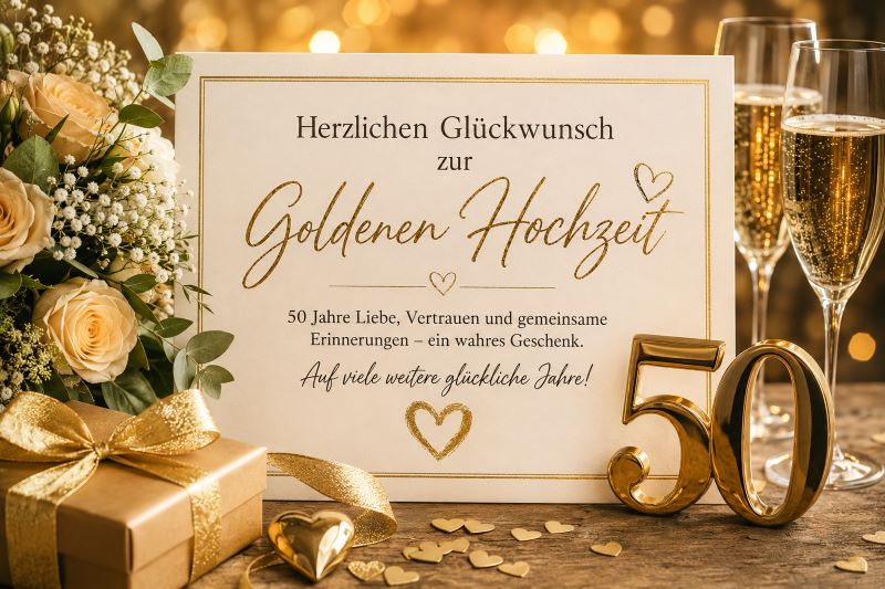 Moderne Glückwünsche zur Goldenen Hochzeit